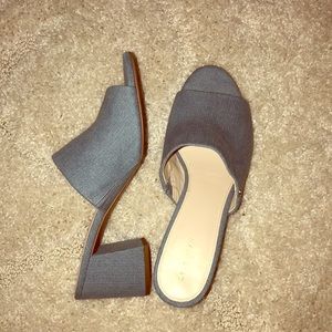 Cole Haan open toe mule denim color
